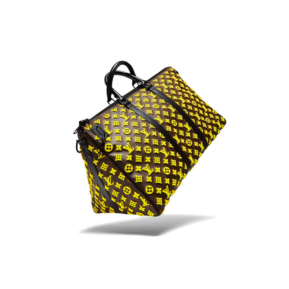 Louis Vuitton Keepall Triangle Bandouliere 50 Tuffetage Yellow Duffle Travel Bag - Picture 5 of 11